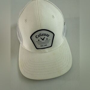 Callaway Hat White  Golf Cap Trucker Mesh Adjustable Top Golf